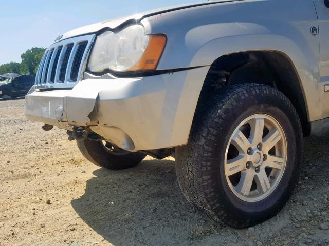 1J8HR58P49C501842 - 2009 JEEP GRAND CHER SILVER photo 9