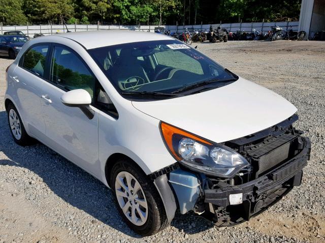 KNADM5A32E6351330 - 2014 KIA RIO LX WHITE photo 1