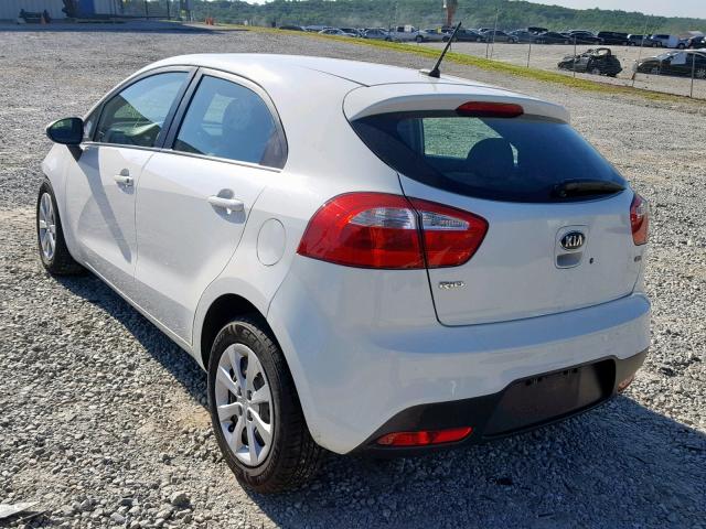 KNADM5A32E6351330 - 2014 KIA RIO LX WHITE photo 3