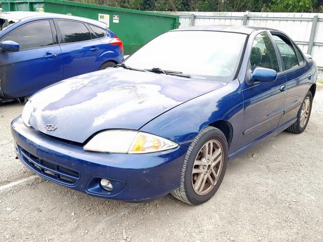 1G1JH52F427446859 - 2002 CHEVROLET CAVALIER L BLUE photo 2