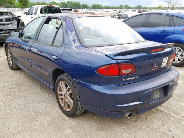 1G1JH52F427446859 - 2002 CHEVROLET CAVALIER L BLUE photo 3