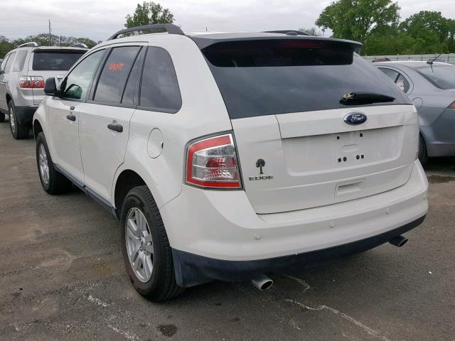 2FMDK3GC8ABA19677 - 2010 FORD EDGE SE WHITE photo 3