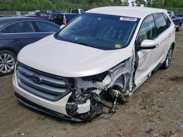 2FMPK4K94HBC29895 - 2017 FORD EDGE TITAN WHITE photo 2