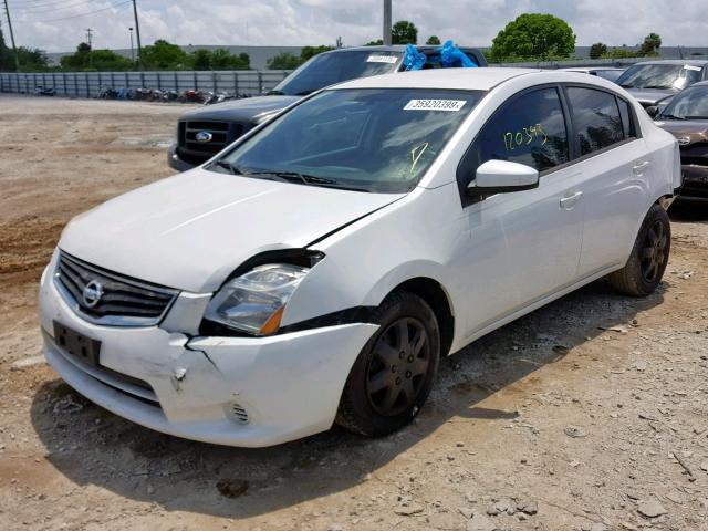 3N1AB6AP1BL709073 - 2011 NISSAN SENTRA 2.0 WHITE photo 2