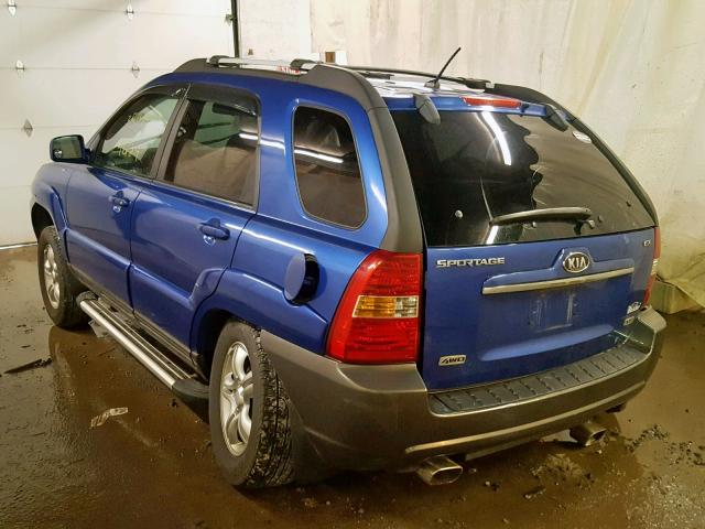 KNDJE723287511153 - 2008 KIA SPORTAGE E BLUE photo 3