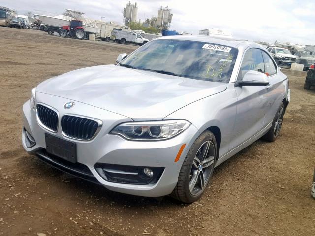 WBA2F9C55HV664566 - 2017 BMW 230I SILVER photo 2