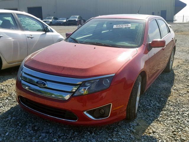 3FAHP0JA6BR131772 - 2011 FORD FUSION SEL RED photo 2