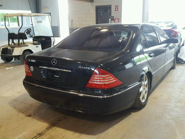 WDBNG83J35A457583 - 2005 MERCEDES-BENZ S 430 4MAT BLACK photo 4