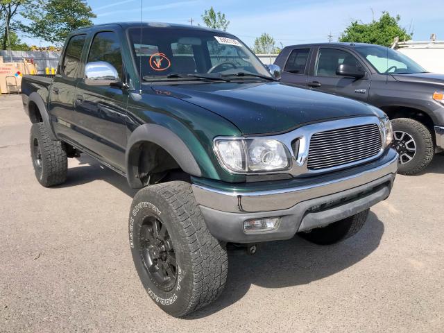 5TEHN72N22Z091068 - 2002 TOYOTA TACOMA DOU GREEN photo 1