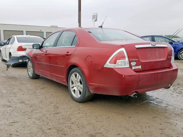 3FAHP08129R212056 - 2009 FORD FUSION SEL RED photo 3