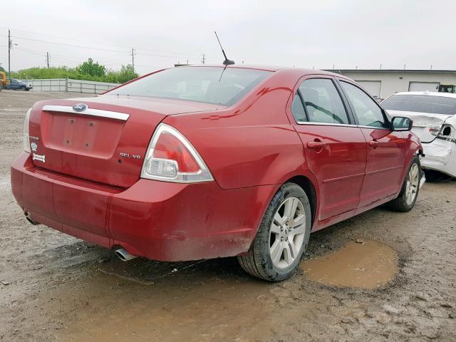 3FAHP08129R212056 - 2009 FORD FUSION SEL RED photo 4