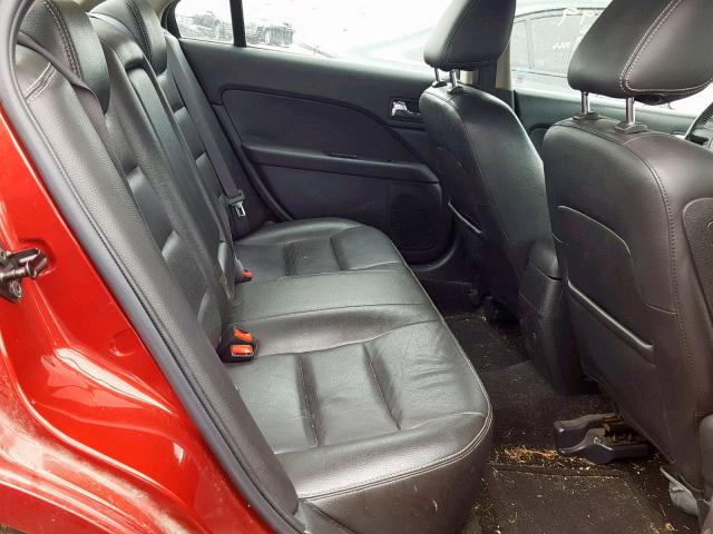 3FAHP08129R212056 - 2009 FORD FUSION SEL RED photo 6