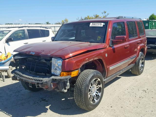 1J8HG68207C586806 - 2007 JEEP COMMANDER RED photo 2