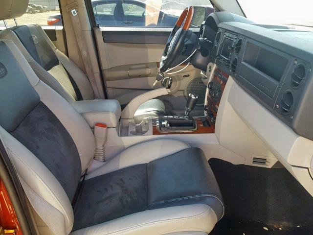 1J8HG68207C586806 - 2007 JEEP COMMANDER RED photo 5