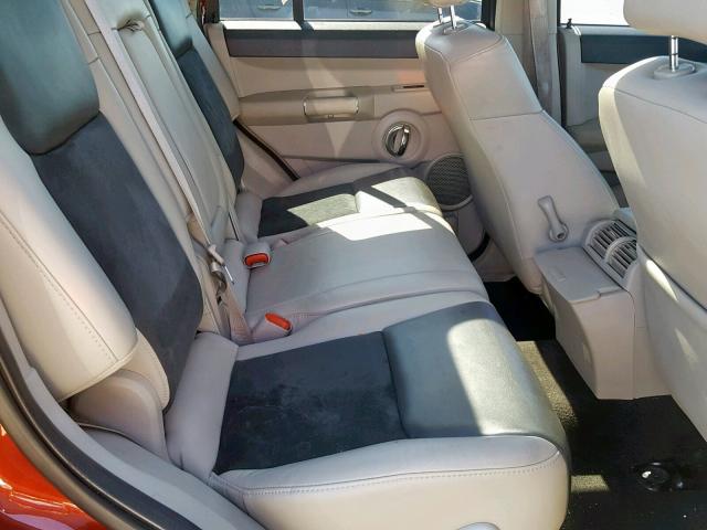 1J8HG68207C586806 - 2007 JEEP COMMANDER RED photo 6