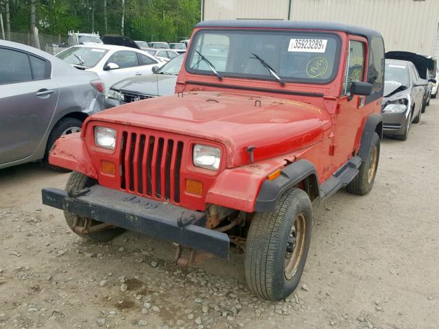 1J4FJ58L9KL500995 - 1989 JEEP CHEROKEE L RED photo 2