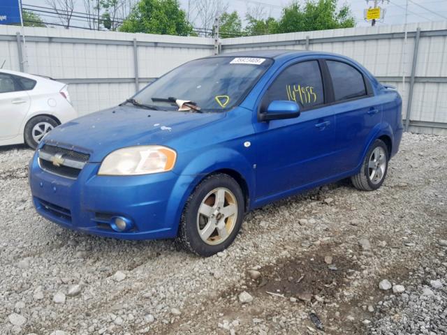 KL1TG56667B136639 - 2007 CHEVROLET AVEO LT BLUE photo 2