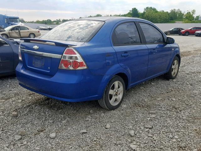 KL1TG56667B136639 - 2007 CHEVROLET AVEO LT BLUE photo 4