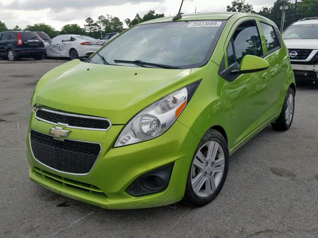 KL8CB6S93EC529401 - 2014 CHEVROLET SPARK LS GREEN photo 2