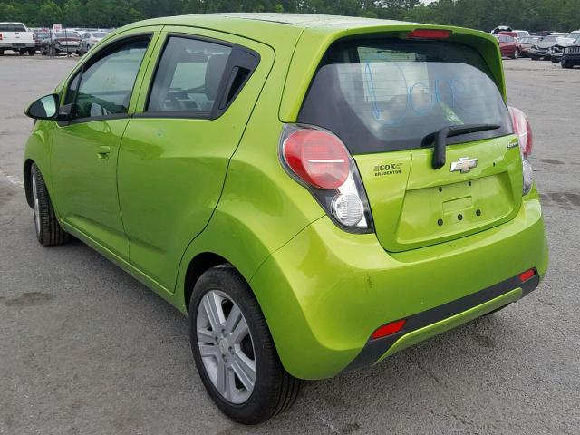 KL8CB6S93EC529401 - 2014 CHEVROLET SPARK LS GREEN photo 3