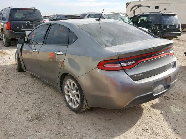 1C3CDFCA8DD202256 - 2013 DODGE DART LIMIT GRAY photo 3