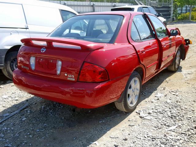 3N1CB51D26L472835 - 2006 NISSAN SENTRA 1.8 RED photo 4