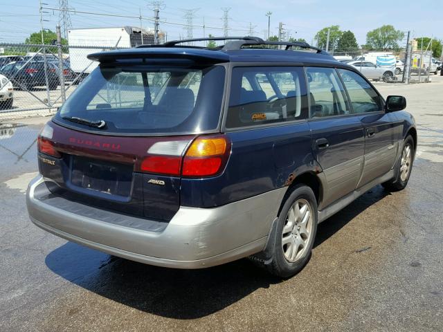 4S3BH675827647181 - 2002 SUBARU LEGACY OUT BLUE photo 4