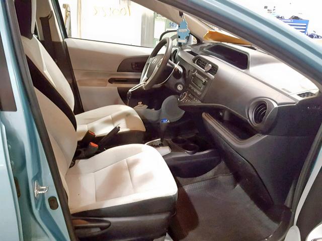 JTDKDTB37D1055664 - 2013 TOYOTA PRIUS C BLUE photo 5