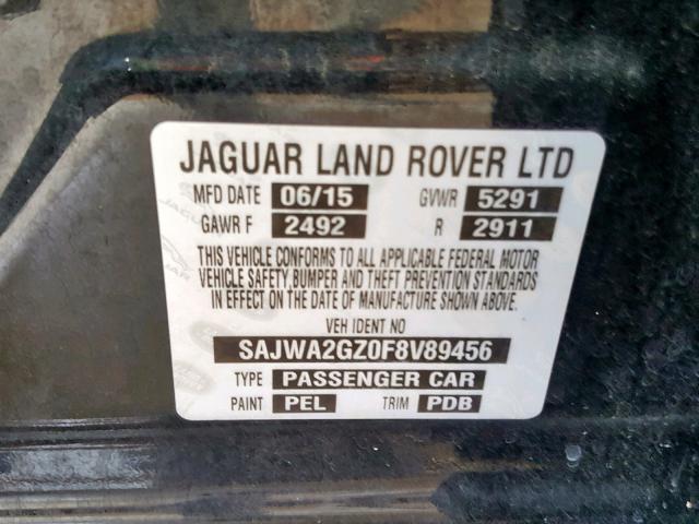 SAJWA2GZ0F8V89456 - 2015 JAGUAR XJL PORTFO BLACK photo 10