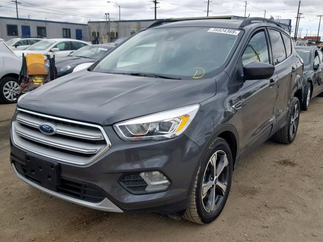 1FMCU9HD6JUA25102 - 2018 FORD ESCAPE SEL GRAY photo 2