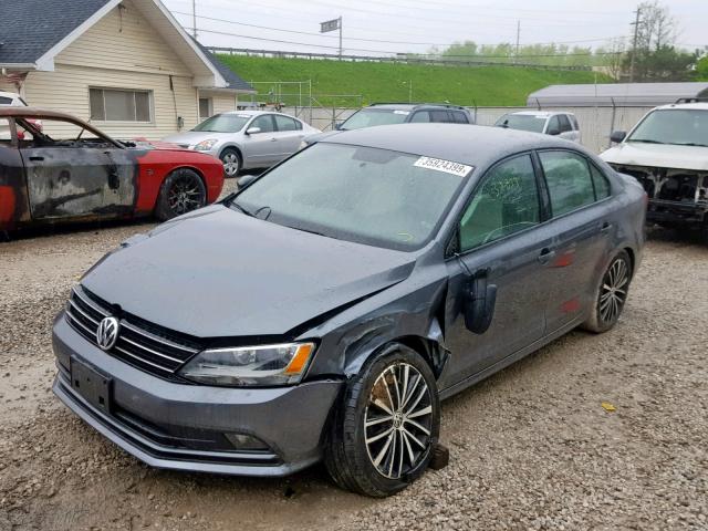 3VWD17AJ6GM259370 - 2016 VOLKSWAGEN JETTA SPOR GRAY photo 2