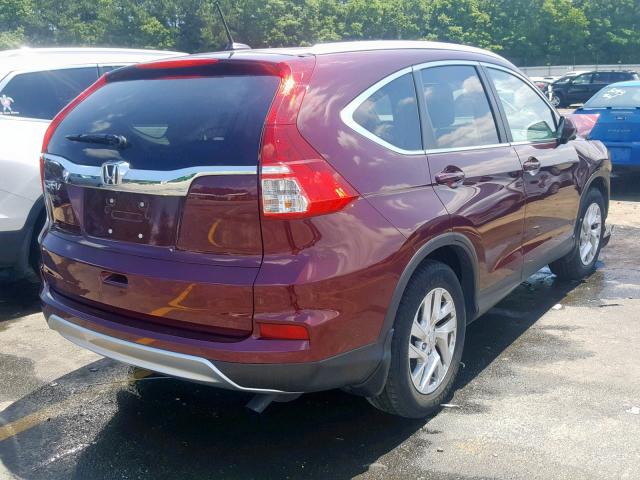 2HKRM3H76GH562335 - 2016 HONDA CR-V EXL BURGUNDY photo 4