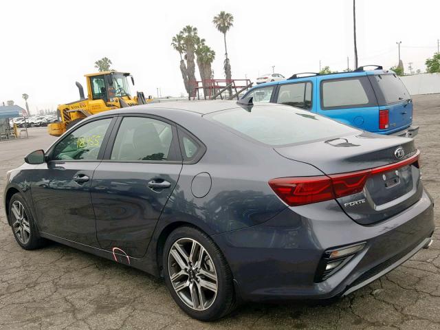 3KPF34AD1KE047431 - 2019 KIA FORTE GT L GRAY photo 3