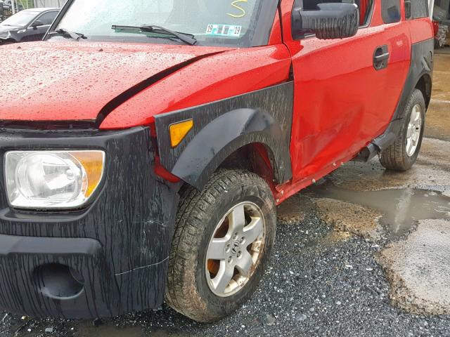 5J6YH28635L022042 - 2005 HONDA ELEMENT EX RED photo 9