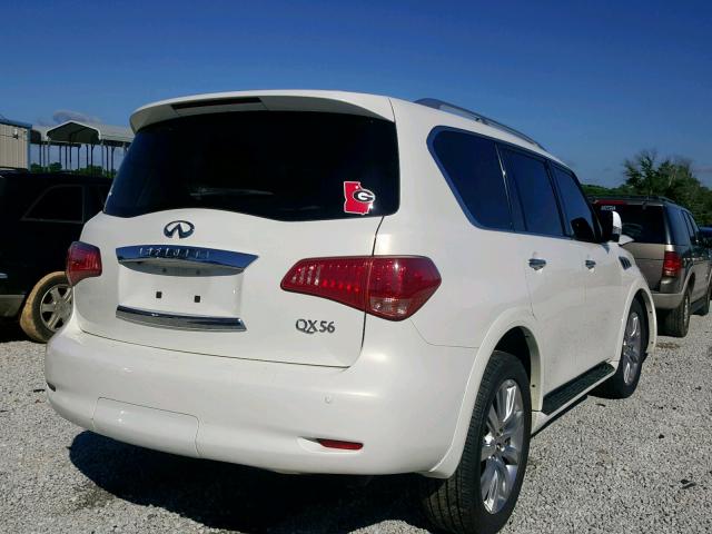 JN8AZ2NF9B9000200 - 2011 INFINITI QX56 WHITE photo 4