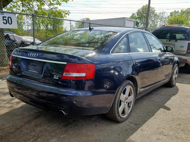 WAUDH74F68N179559 - 2008 AUDI A6 3.2 QUA BLUE photo 4