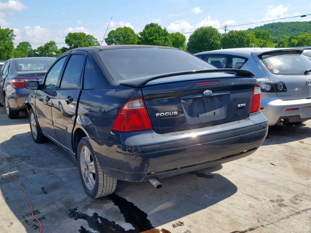 1FAHP38Z16W239765 - 2006 FORD FOCUS ZX4 BLACK photo 3