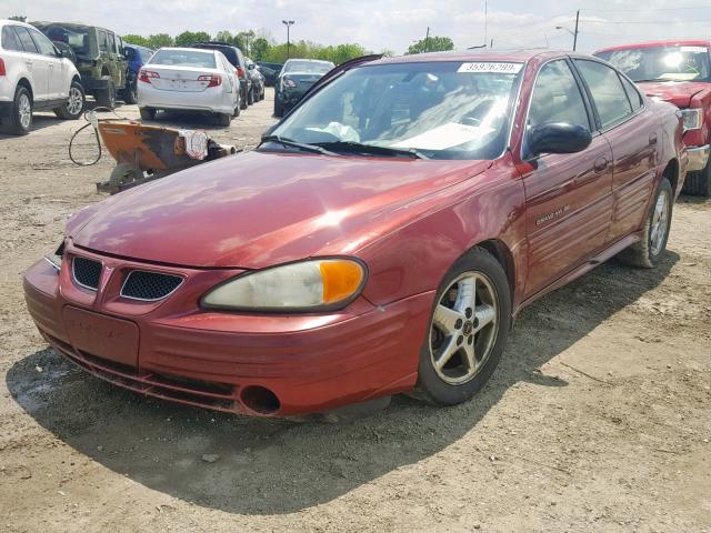 1G2NF52F52C174719 - 2002 PONTIAC GRAND AM S BURGUNDY photo 2