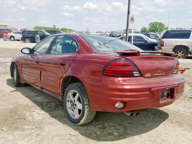1G2NF52F52C174719 - 2002 PONTIAC GRAND AM S BURGUNDY photo 3