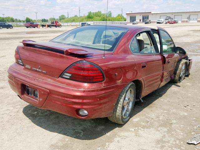 1G2NF52F52C174719 - 2002 PONTIAC GRAND AM S BURGUNDY photo 4