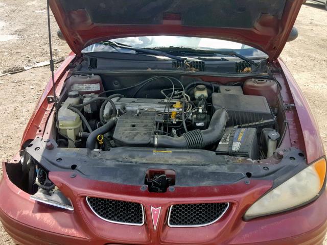 1G2NF52F52C174719 - 2002 PONTIAC GRAND AM S BURGUNDY photo 7