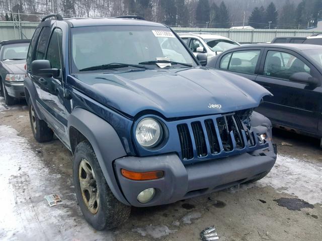 1J4GL48K63W692134 - 2003 JEEP LIBERTY SP BLUE photo 1