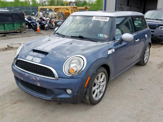 WMWMM33599TP74769 - 2009 MINI COOPER S C BLUE photo 2