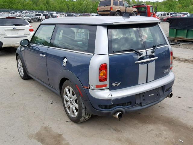 WMWMM33599TP74769 - 2009 MINI COOPER S C BLUE photo 3