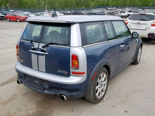 WMWMM33599TP74769 - 2009 MINI COOPER S C BLUE photo 4