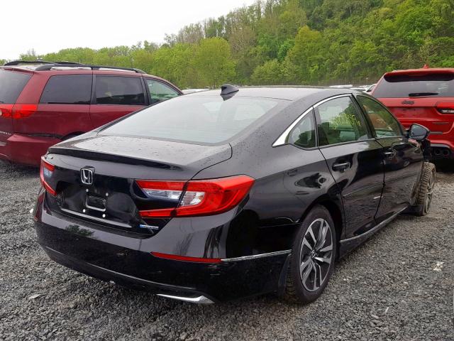 1HGCV3F52JA007337 - 2018 HONDA ACCORD HYB BLACK photo 4