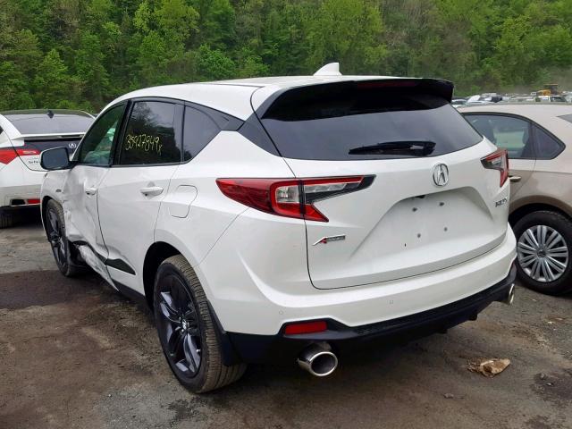 5J8TC1H65KL015082 - 2019 ACURA RDX WHITE photo 3