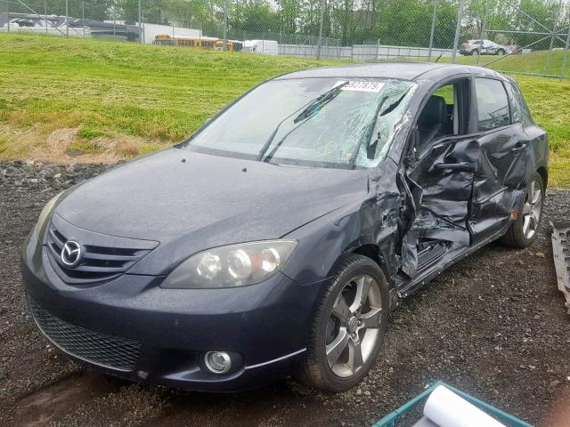 JM1BK343551326208 - 2005 MAZDA 3 HATCHBAC GRAY photo 2