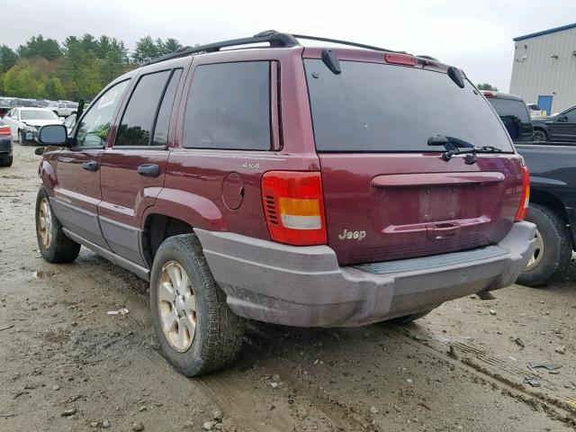 1J4GW48S01C525922 - 2001 JEEP GRAND CHER RED photo 3