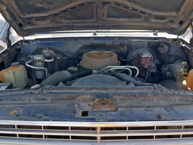 1GCGC24M0FJ121077 - 1985 CHEVROLET C20 BLUE photo 7